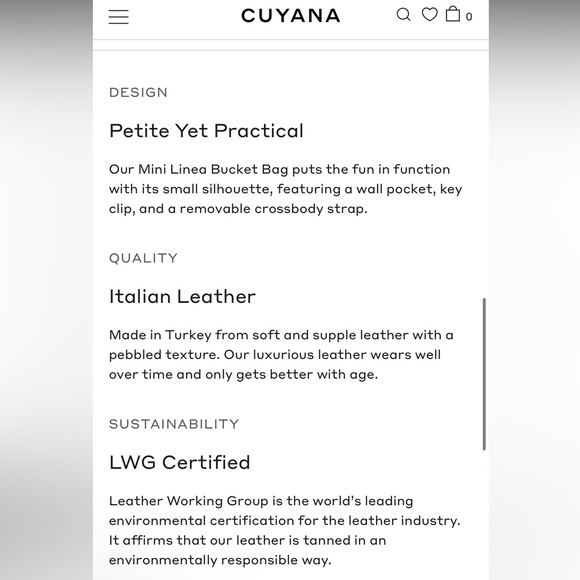 Cuyana Beige Mini Linea Bucket Bag - Picture 9 of 16